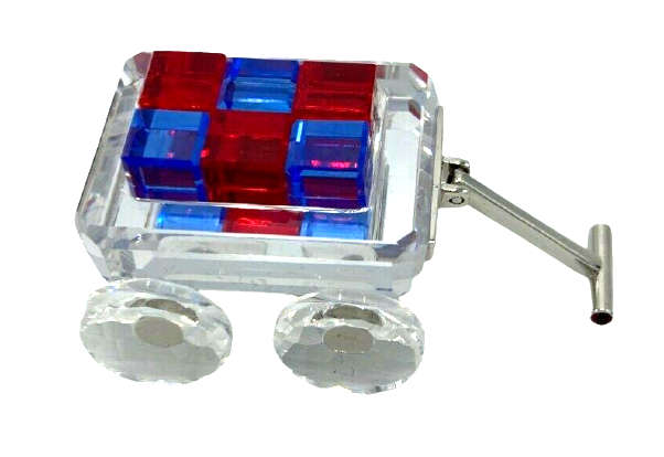 Swarovski Crystal Memories - Toy Wagon with Blocks