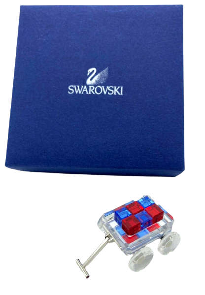 Swarovski Crystal Memories - Toy Wagon with Blocks