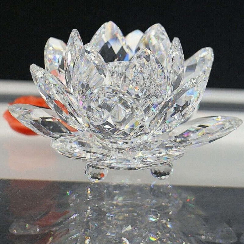 Swarovski Crystal Small Water Lily Candleholder  candle holder
