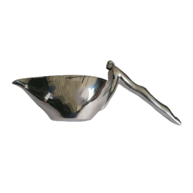 Early Carrol Boyes Functional Art Pewter Jug Man as a Handle
