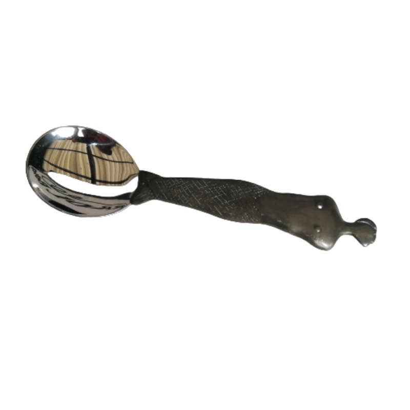 Carrol Boyes Early Pewter Fishtail Large Serving Spoon