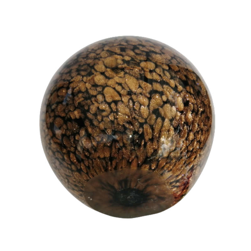 Unusual Glass Giant Gold Sparkle Paperweight