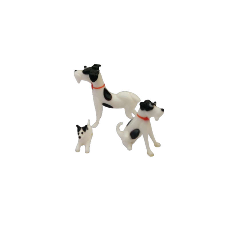 Mid-Century Whimsical Miniature Dog Family