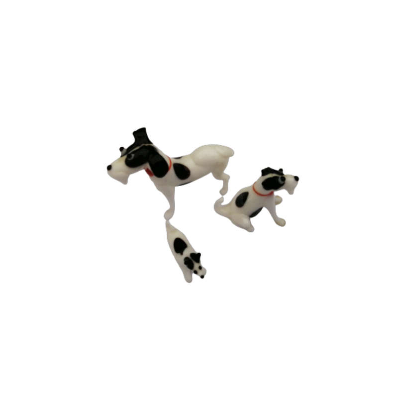 Mid-Century Whimsical Miniature Dog Family