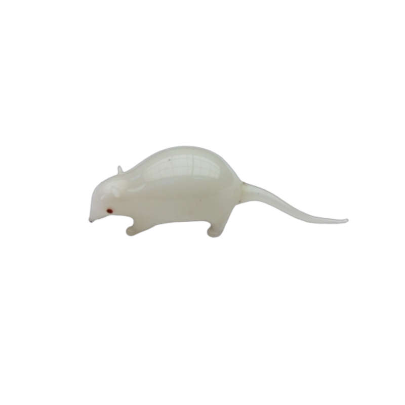 Mid-Century Whimsical Miniature White Rat