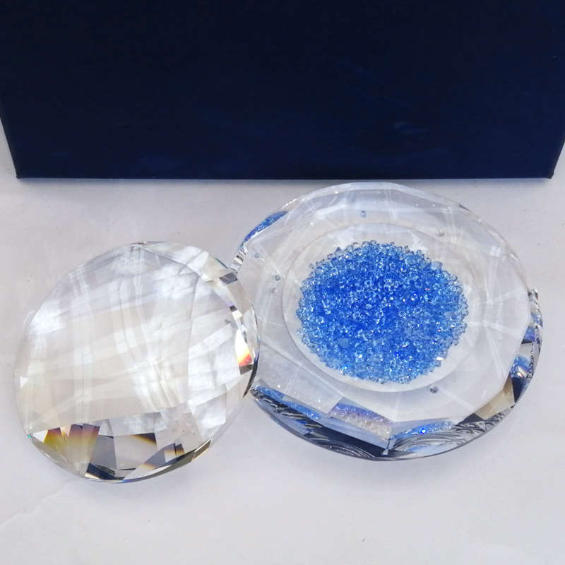 Swarovski Crystal Stunning Paperweight with Blue Crystals
