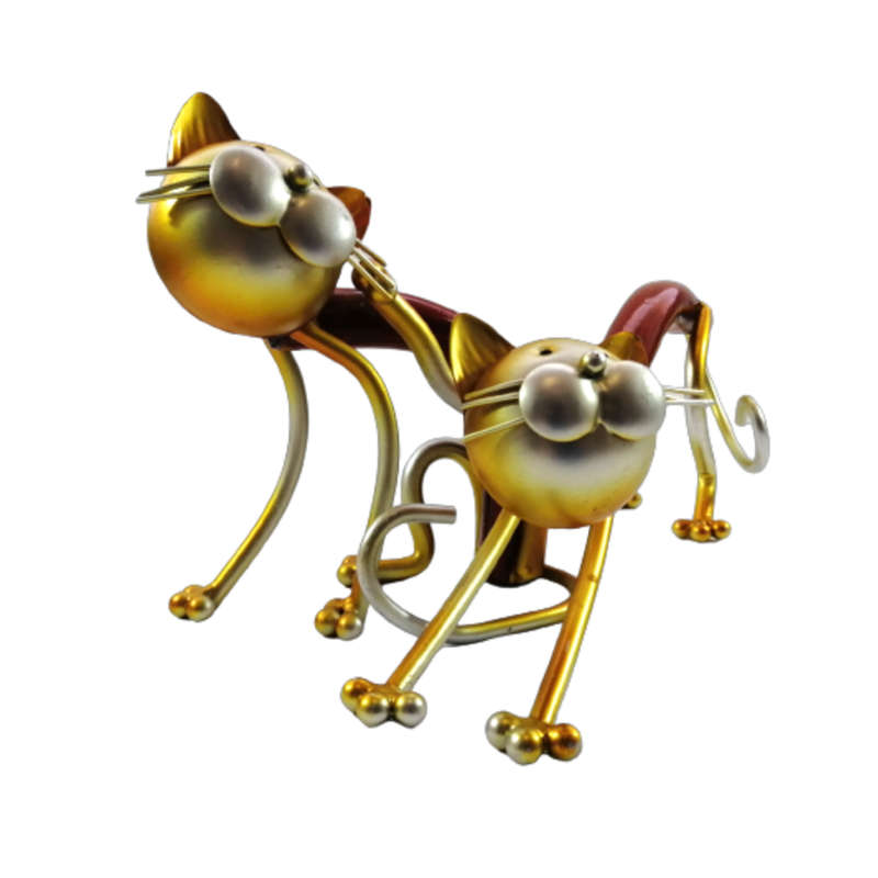 Quirky Lanky Cat Kitten Metal Figures