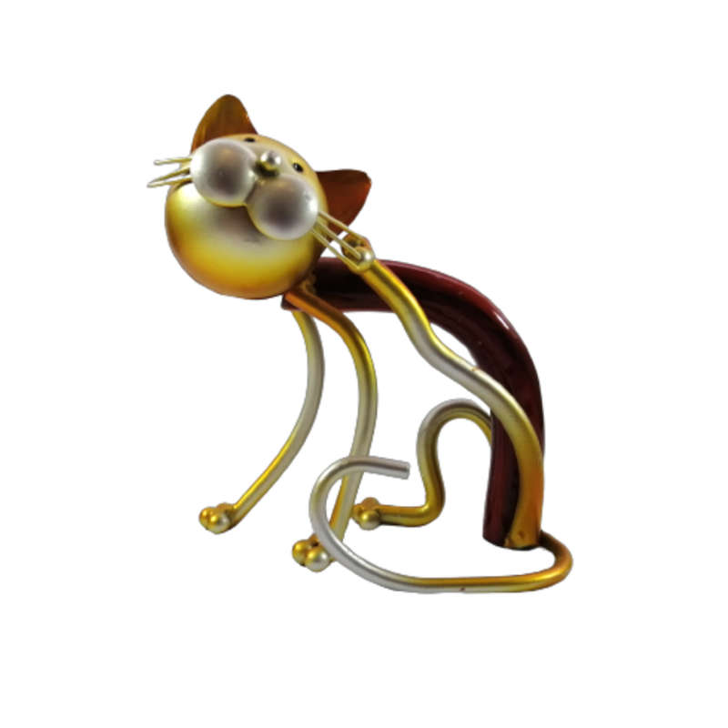 Quirky Lanky Cat Kitten Metal Figures
