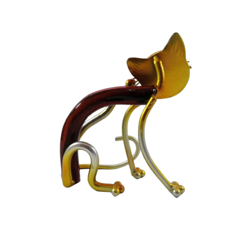 Quirky Lanky Cat Kitten Metal Figures