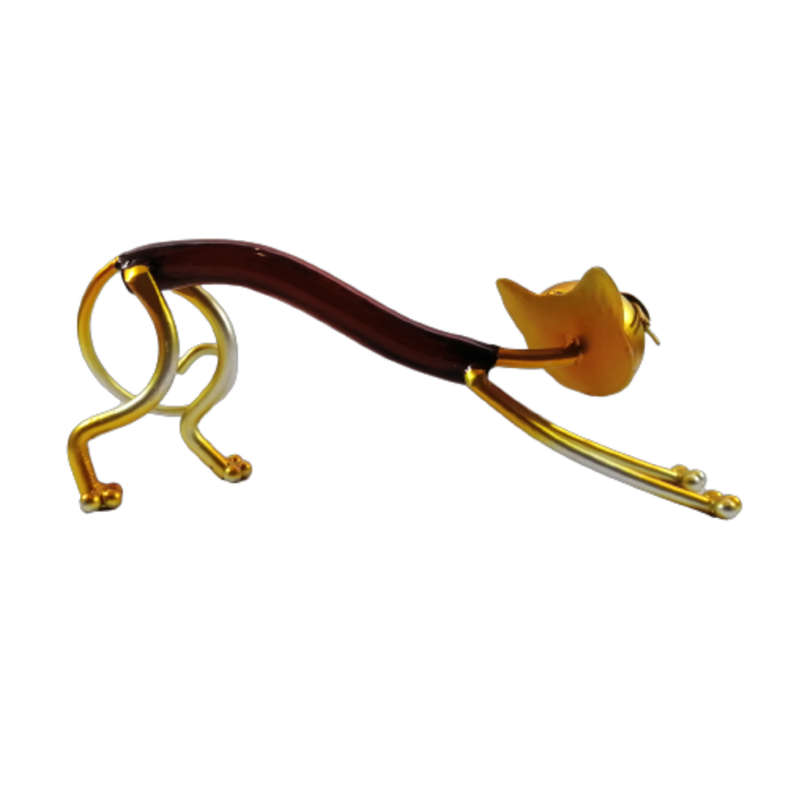 Quirky Lanky Cat Kitten Metal Figures