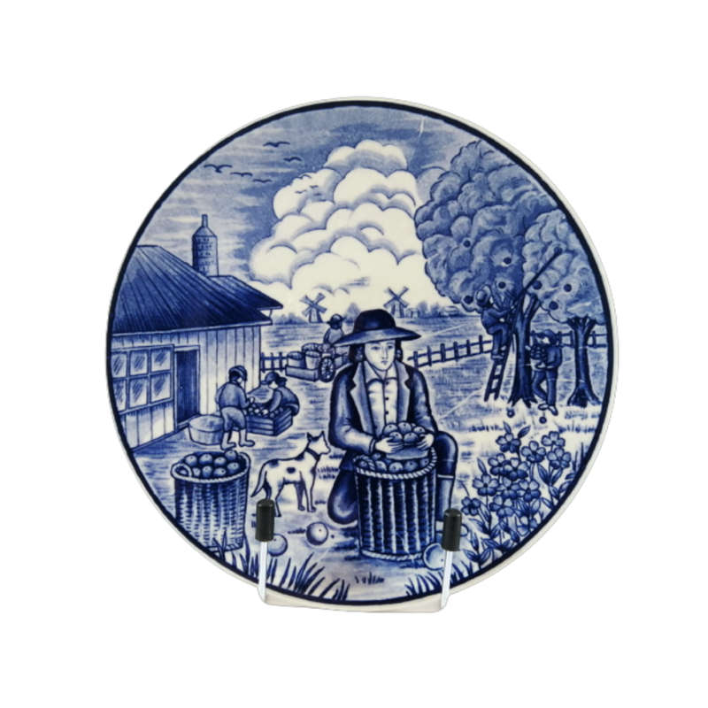 Royal Delft Blauw Hand Painted Set of 4 Season Wall Hanging Plate