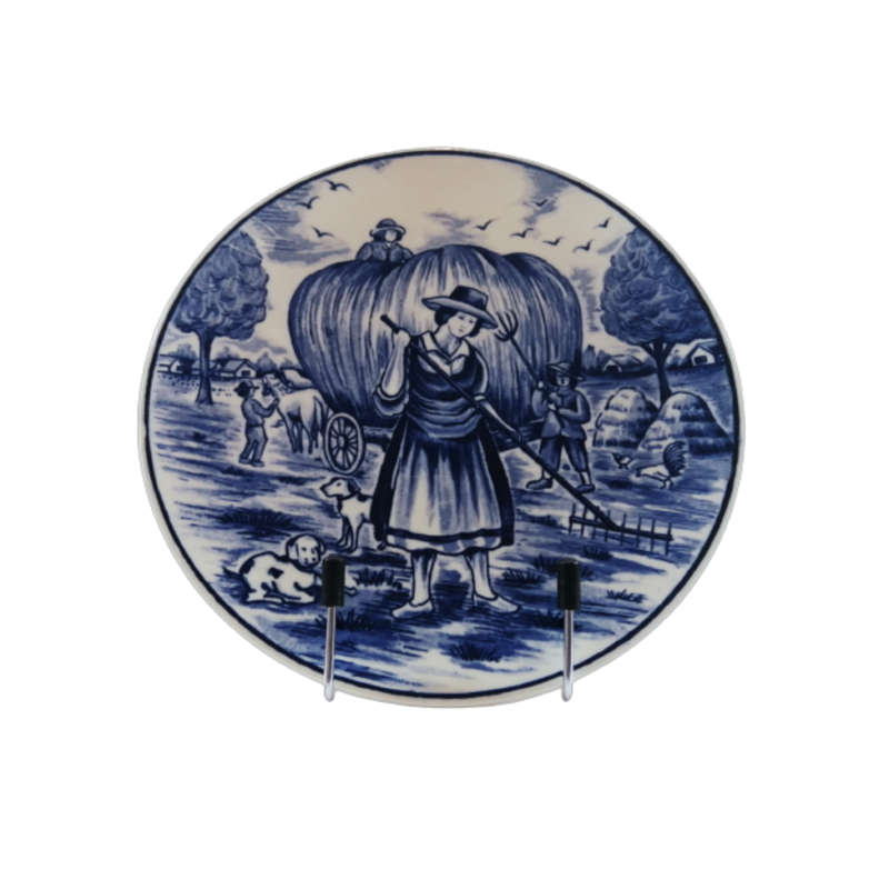 Royal Delft Blauw Hand Painted Set of 4 Season Wall Hanging Plate