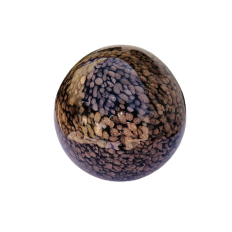 Unusual Glass Giant Gold Sparkle Paperweight