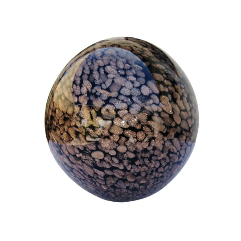 Unusual Glass Giant Gold Sparkle Paperweight