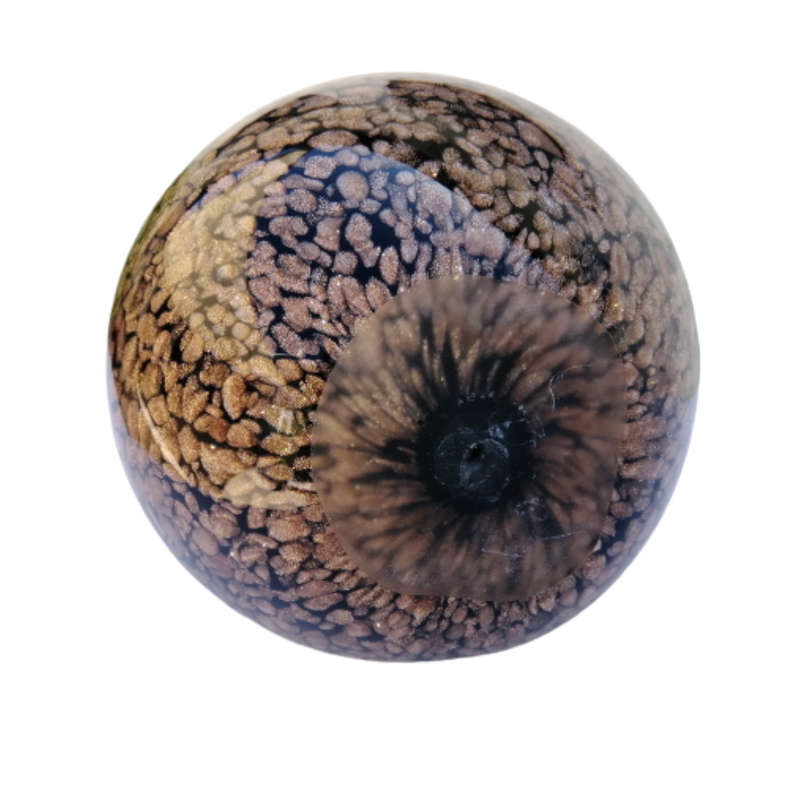 Unusual Glass Giant Gold Sparkle Paperweight
