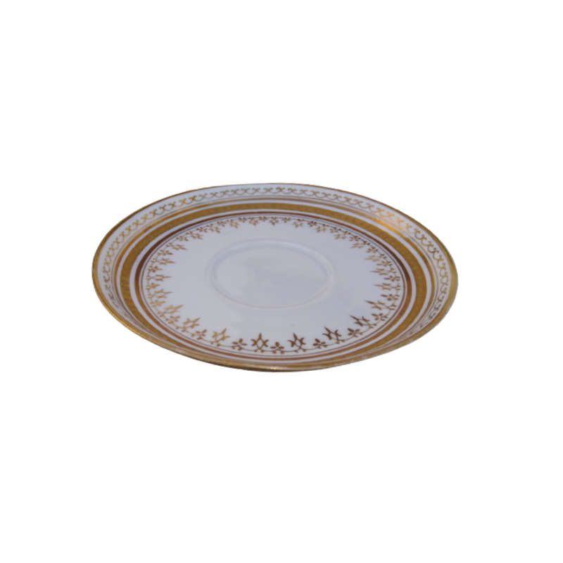 Stunning Gold on White Saucer