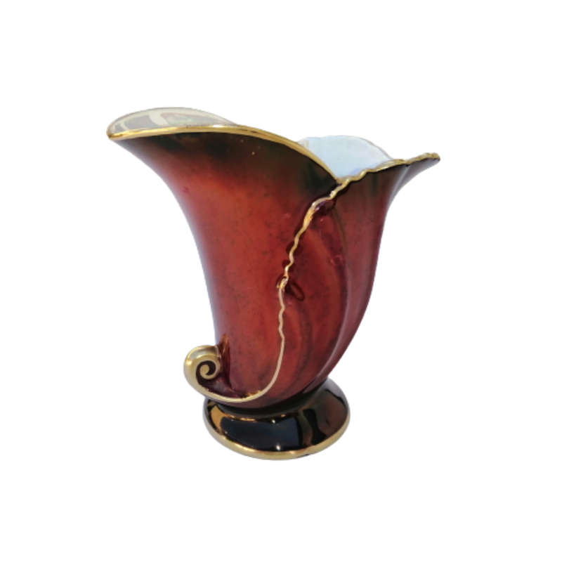 Carlton Wear Rouge Royale With Gold Trim Vase