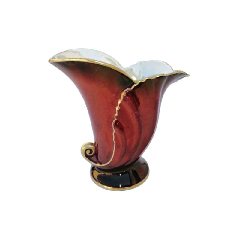 Carlton Wear Rouge Royale With Gold Trim Vase