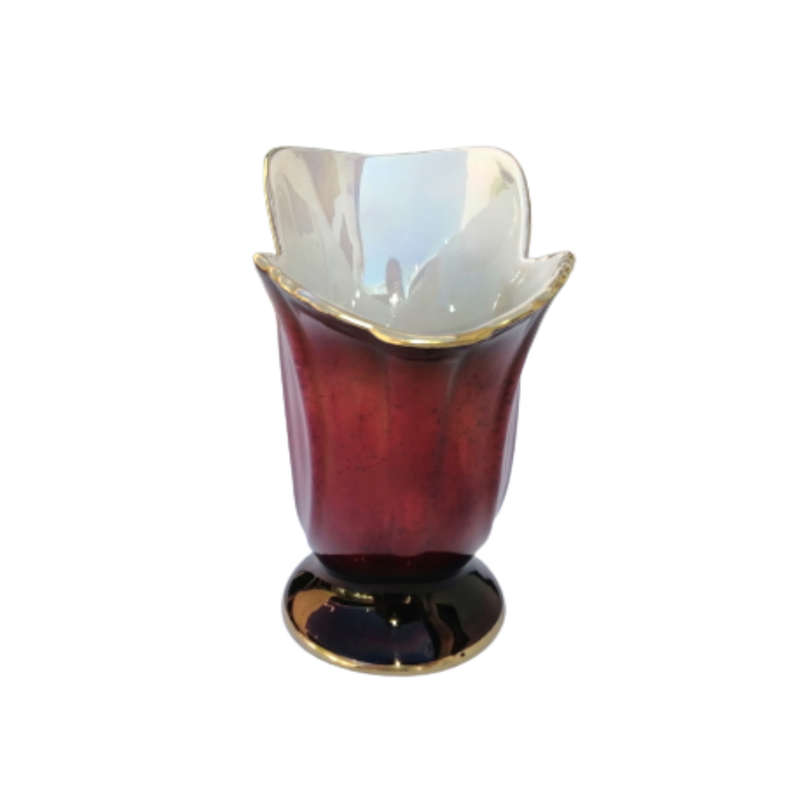 Carlton Wear Rouge Royale With Gold Trim Vase