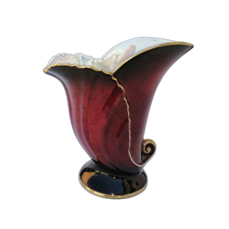 Carlton Wear Rouge Royale With Gold Trim Vase