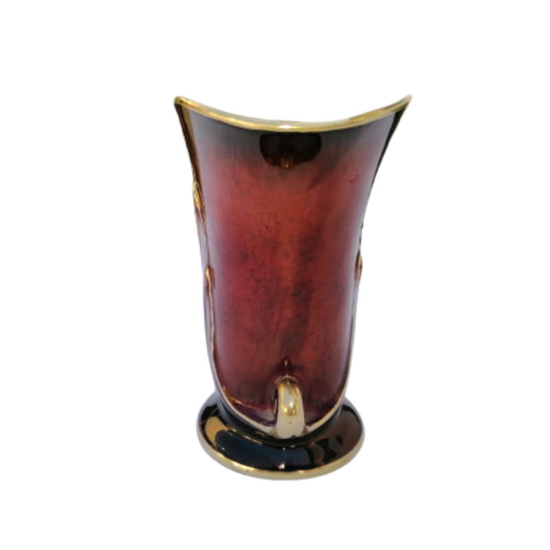 Carlton Wear Rouge Royale With Gold Trim Vase