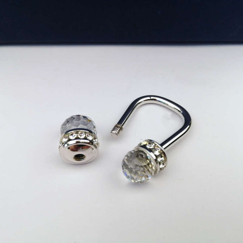 Swarovski Crystal Stunning Horseshoe Key Ring Platinum Plated