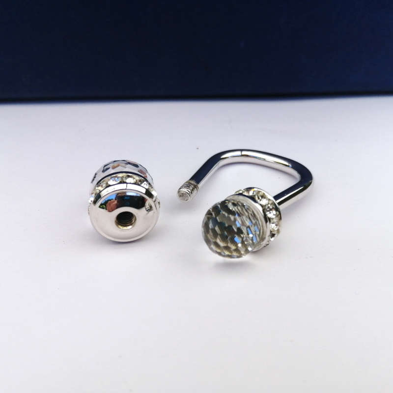 Swarovski Crystal Stunning Horseshoe Key Ring Platinum Plated
