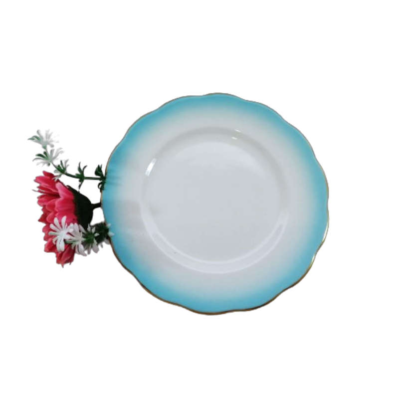 Royal Albert ` Rainbow ` Blue Hampton shape Plate Fine Bone China England