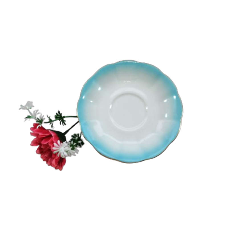 Royal Albert ` Rainbow ` Blue Hampton shape Saucer Fine Bone China England