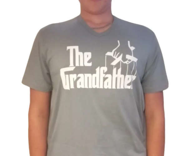 Grandfather Grey Cotton T-shirt Perfect gift for someone special