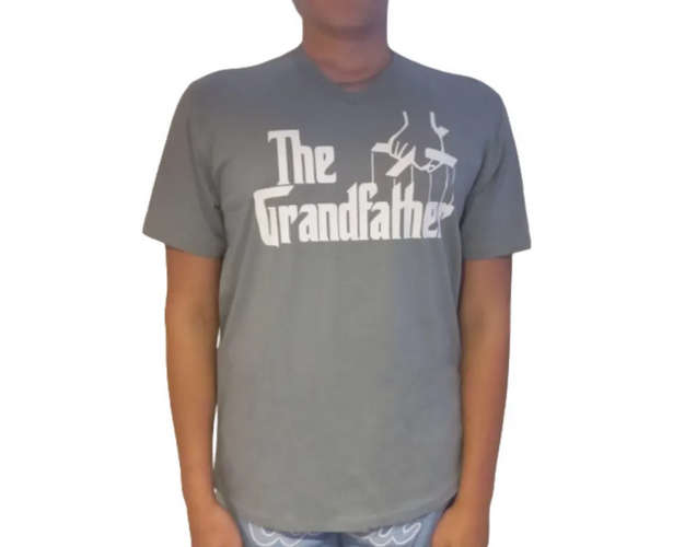 Grandfather Grey Cotton T-shirt Perfect gift for someone special