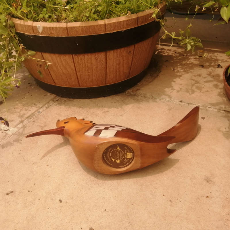 Feathers of Knysna Gallery carved and hand painted African Hoopoe 915/975