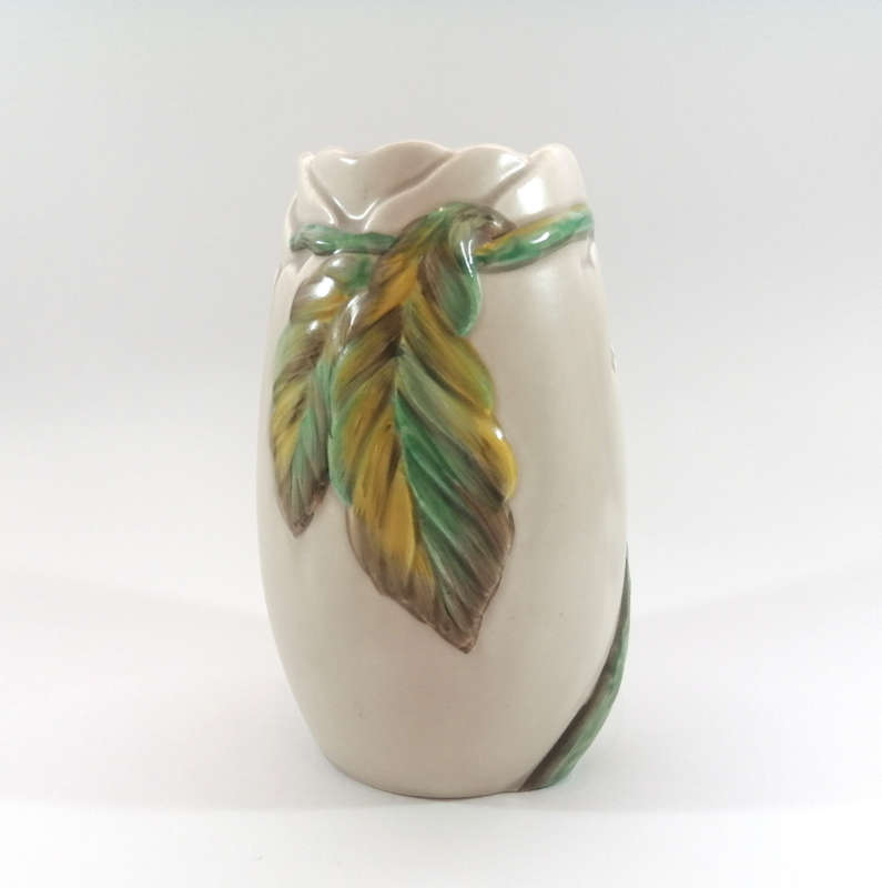 Clarice Cliff Art Deco Hand Painted Chestnut Vase