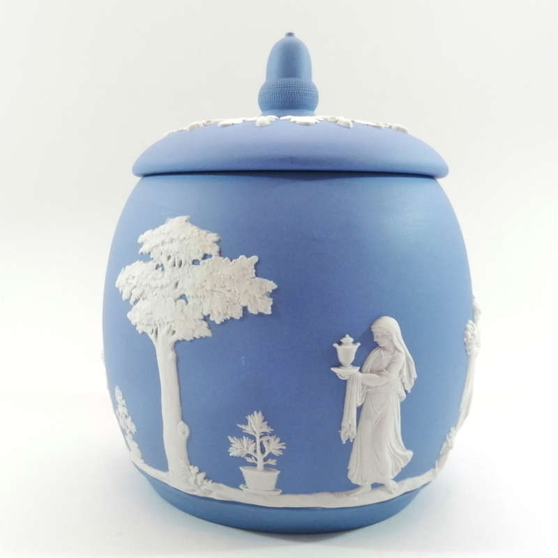 Wedgwood Blue Jasper Lidded Jar Pot