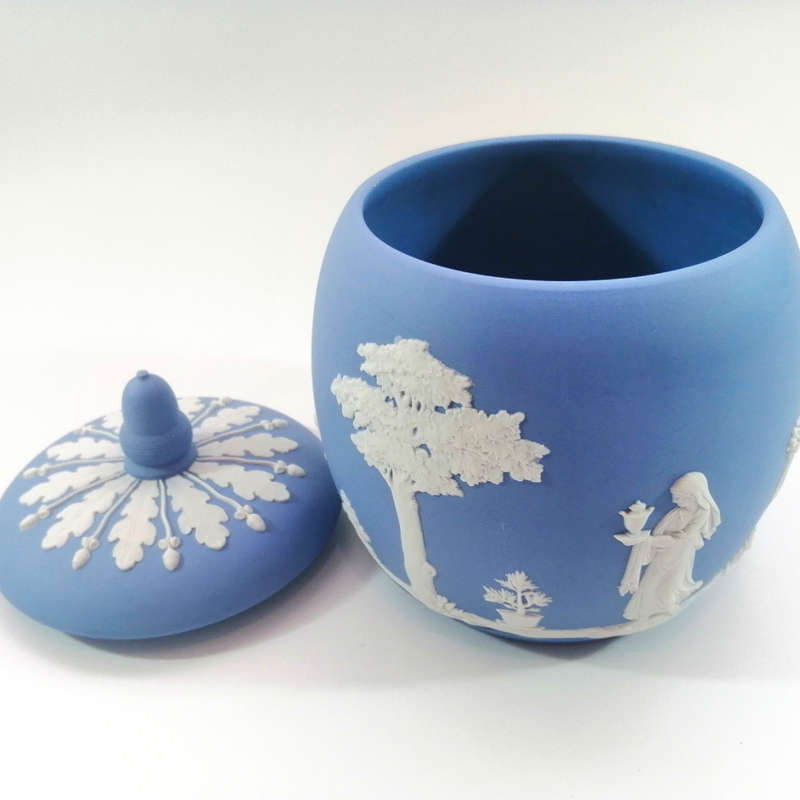 Wedgwood Blue Jasper Lidded Jar Pot