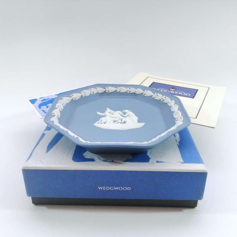 Wedgwood Jasper Blue Hexagonal Dish Plate