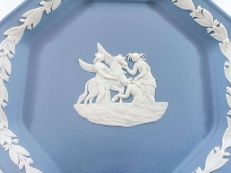 Wedgwood Jasper Blue Hexagonal Dish Plate