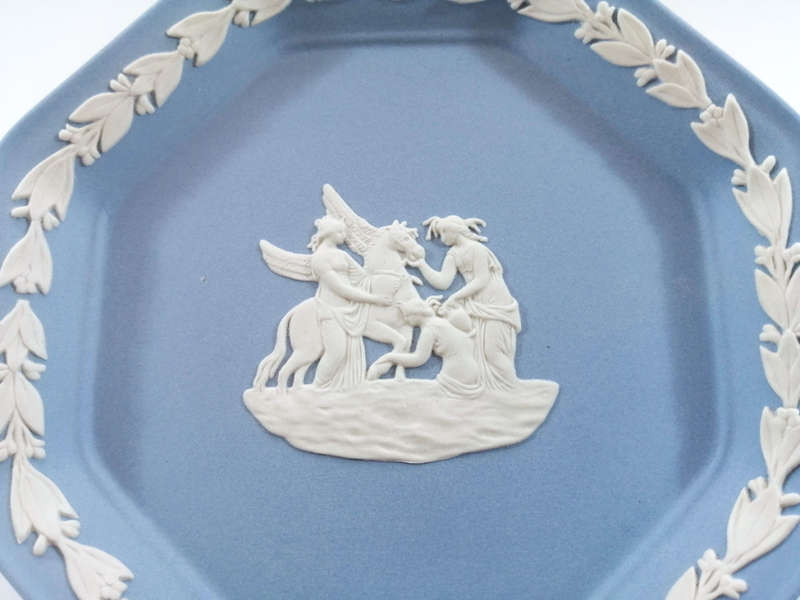 Wedgwood Jasper Blue Hexagonal Dish Plate