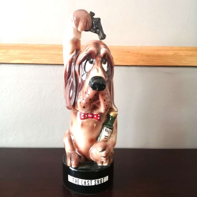 Large Vintage Character Drunk Dog Decaner