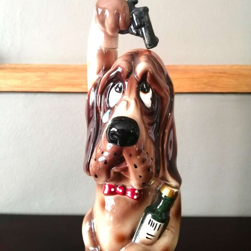 Large Vintage Character Drunk Dog Decaner
