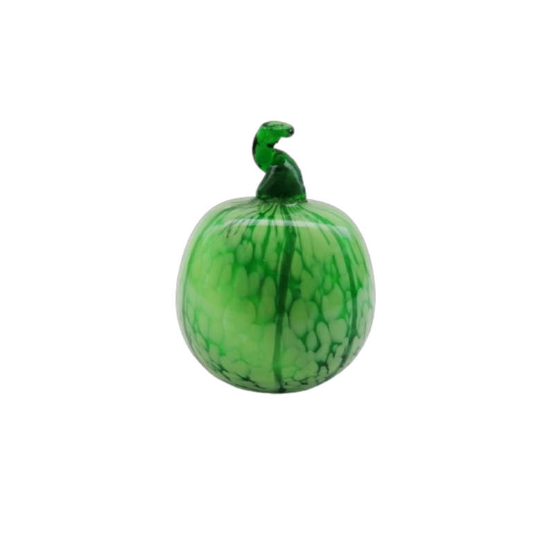 Green Art Glass Large Pumpkin Lifelike