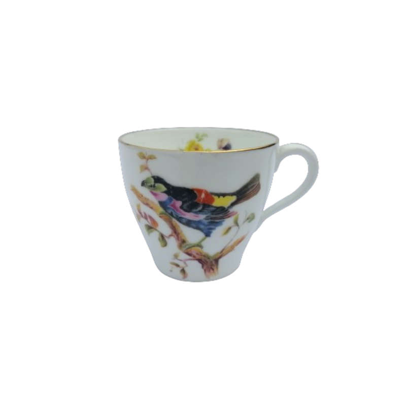 Antique Royal Doulton Coffee Set 15 pc Exotic Birds H1422
