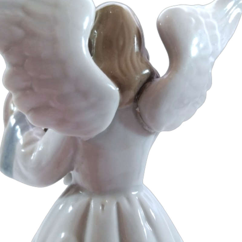 Lladro Figurine, Angel, Heavenly Harpist, 5830, Tree Topper