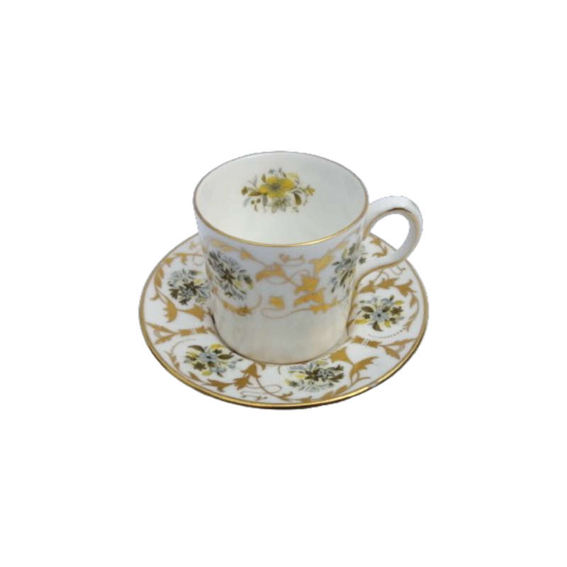 Royal Crown Derby Demitasse Duo Grosvenor with Gold Accents