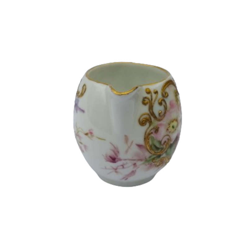Limoges A L France Tea Set Purple Pansies with Gold Accents