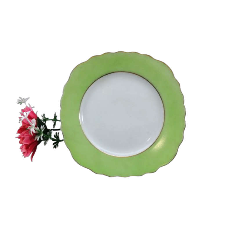 Bouquet China Green Plate Fine Bone China England