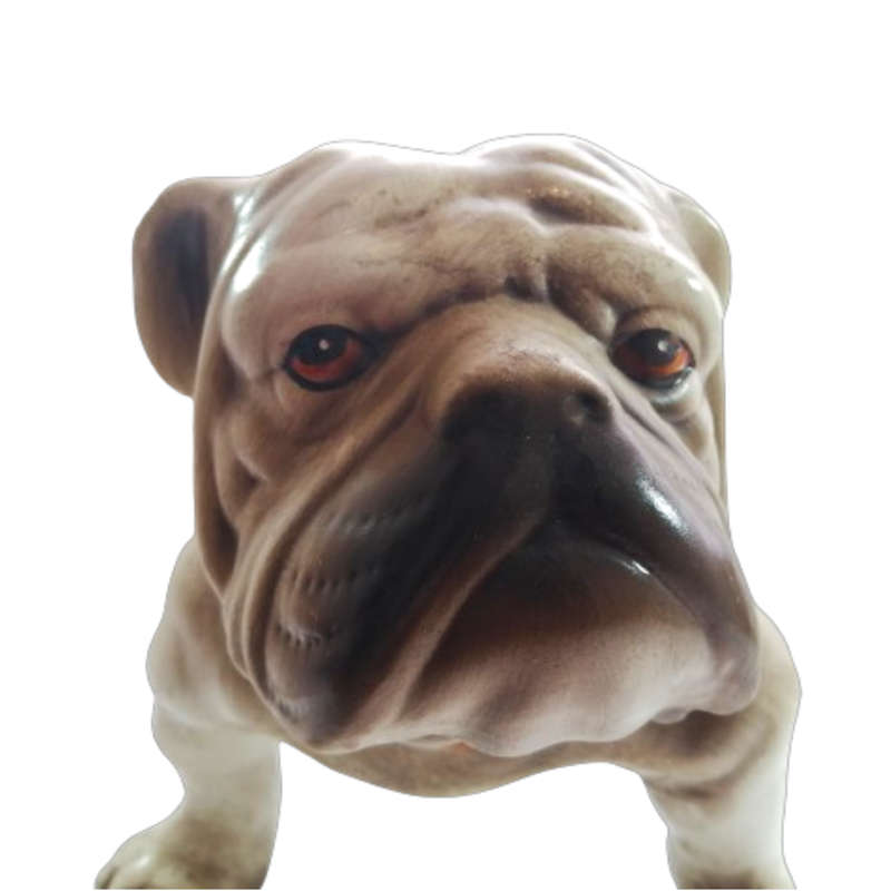 X-Large Faiarte Ceramic Figurine of an English Bulldog