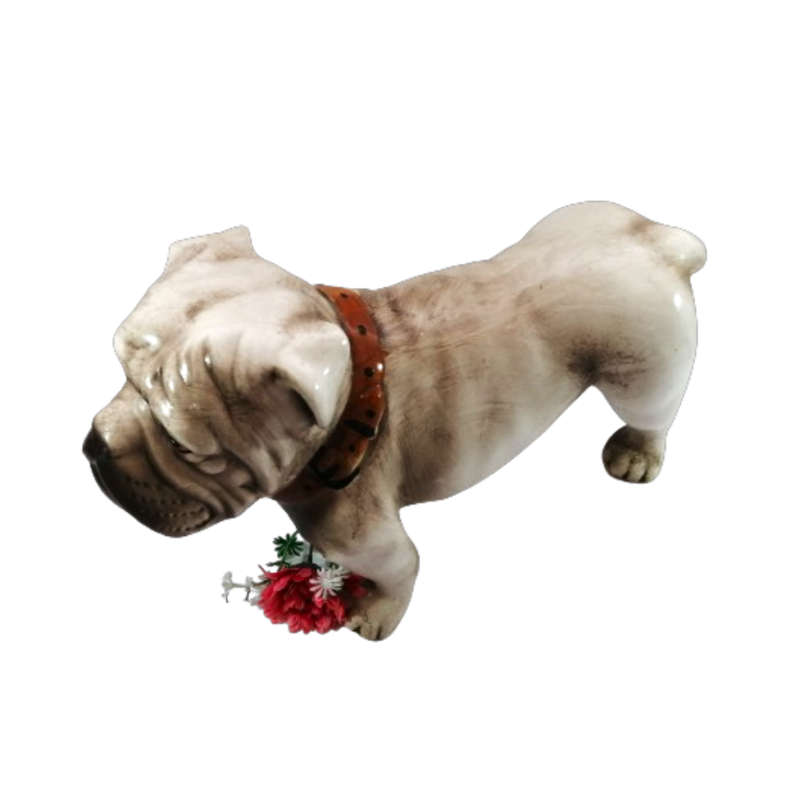 X-Large Faiarte Ceramic Figurine of an English Bulldog