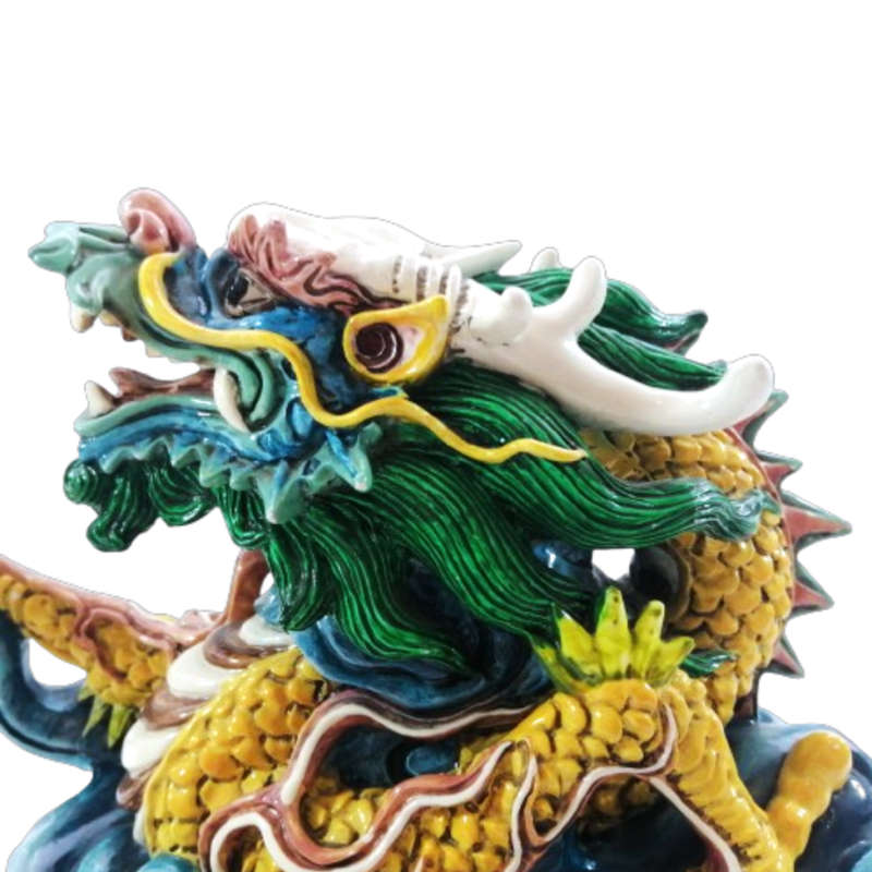 Large Oriental Chinese Pottery Dragon Sculpture Hand Made