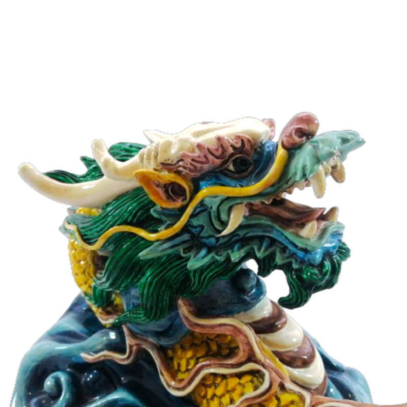 Large Oriental Chinese Pottery Dragon Sculpture Hand Made